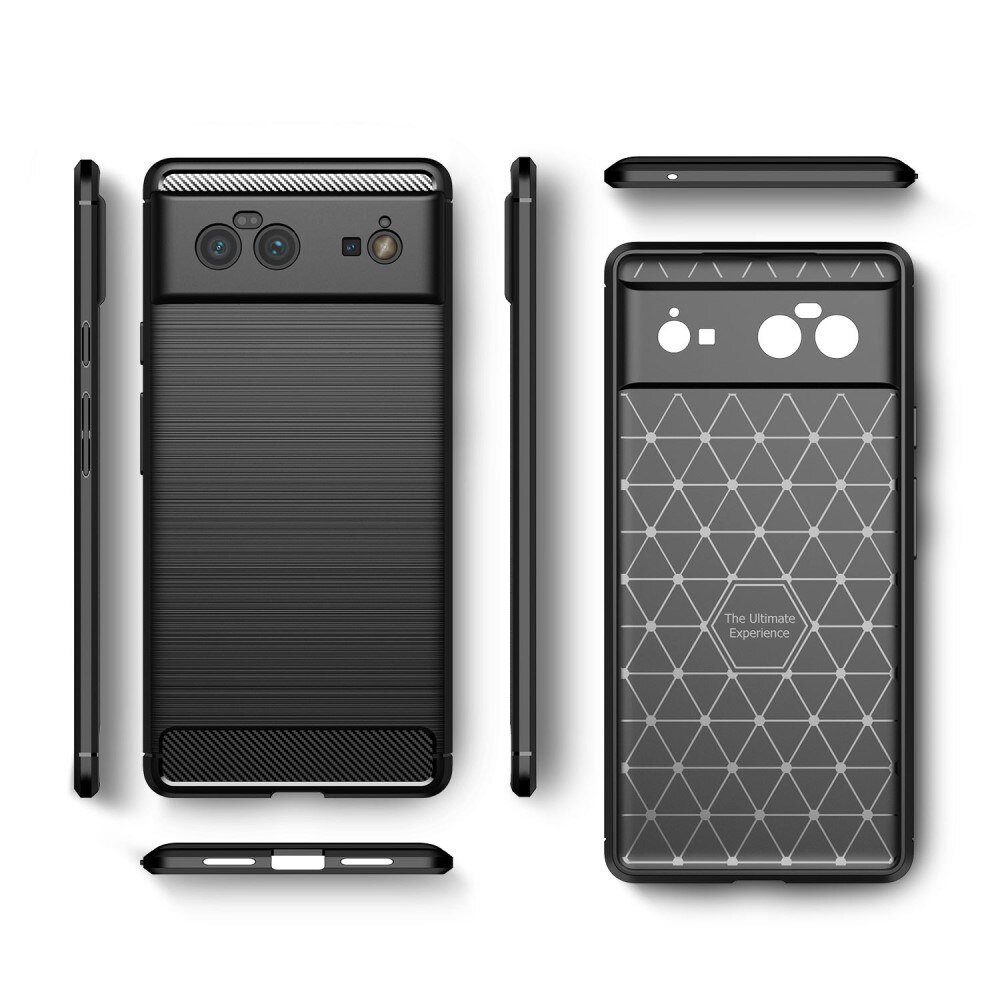 Google Pixel 6 Hülle TPU Brushed Schwarz