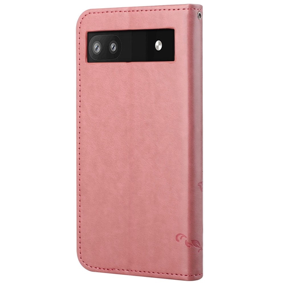 Google Pixel 6a Handyhülle mit Schmetterlingsmuster, Rosa
