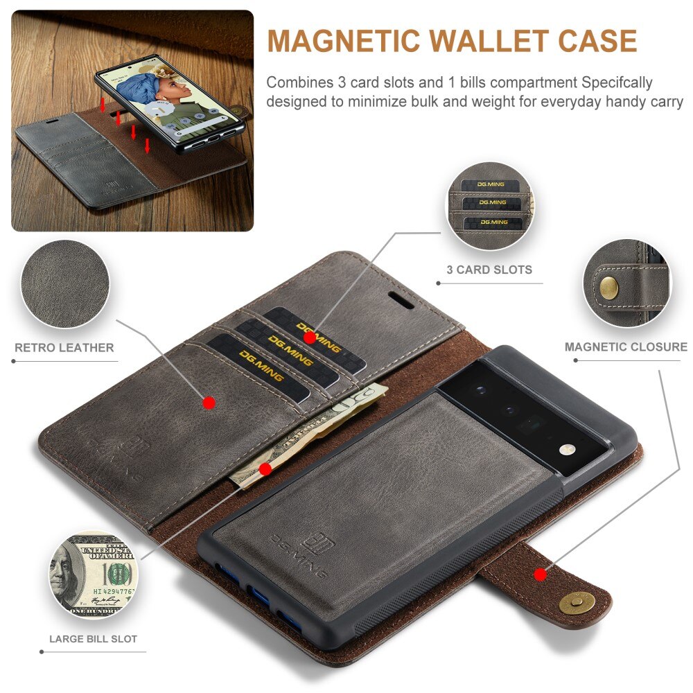 Handytasche Magnetische Google Pixel 6 Pro Brown