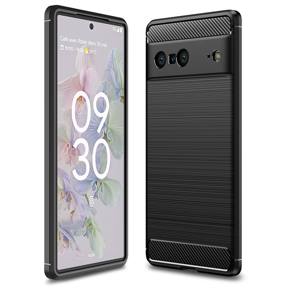 Google Pixel 7 Hülle TPU Brushed Schwarz