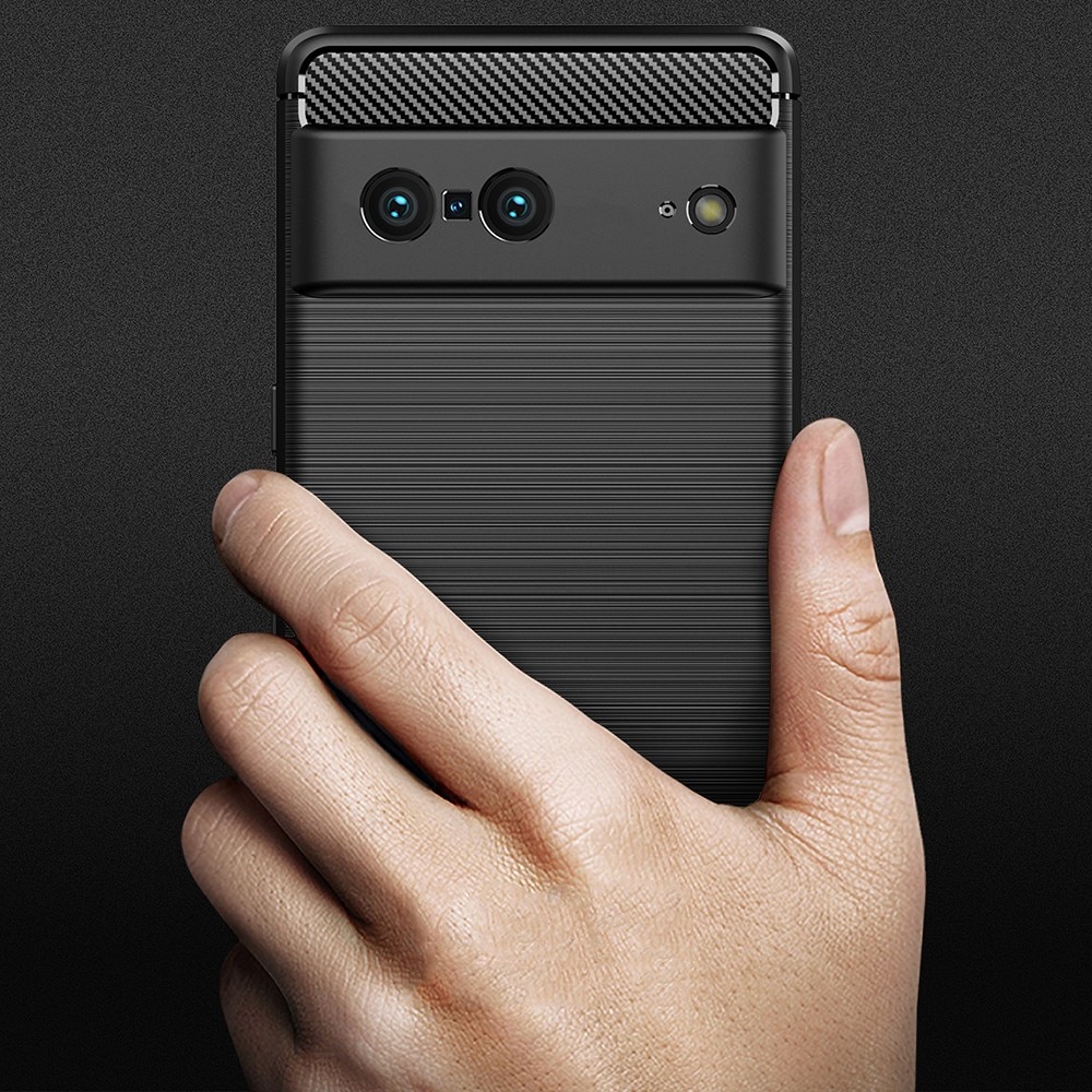 Google Pixel 7 Hülle TPU Brushed Schwarz