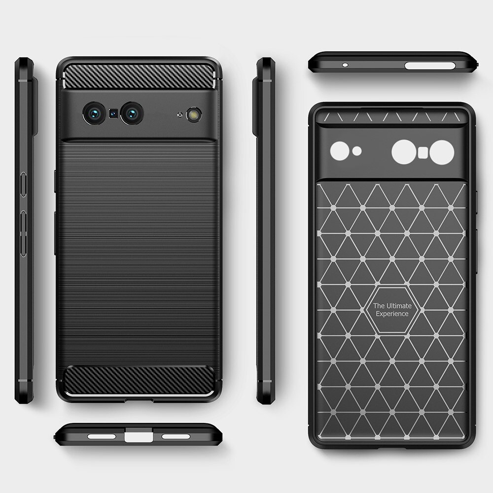 Google Pixel 7 Hülle TPU Brushed Schwarz