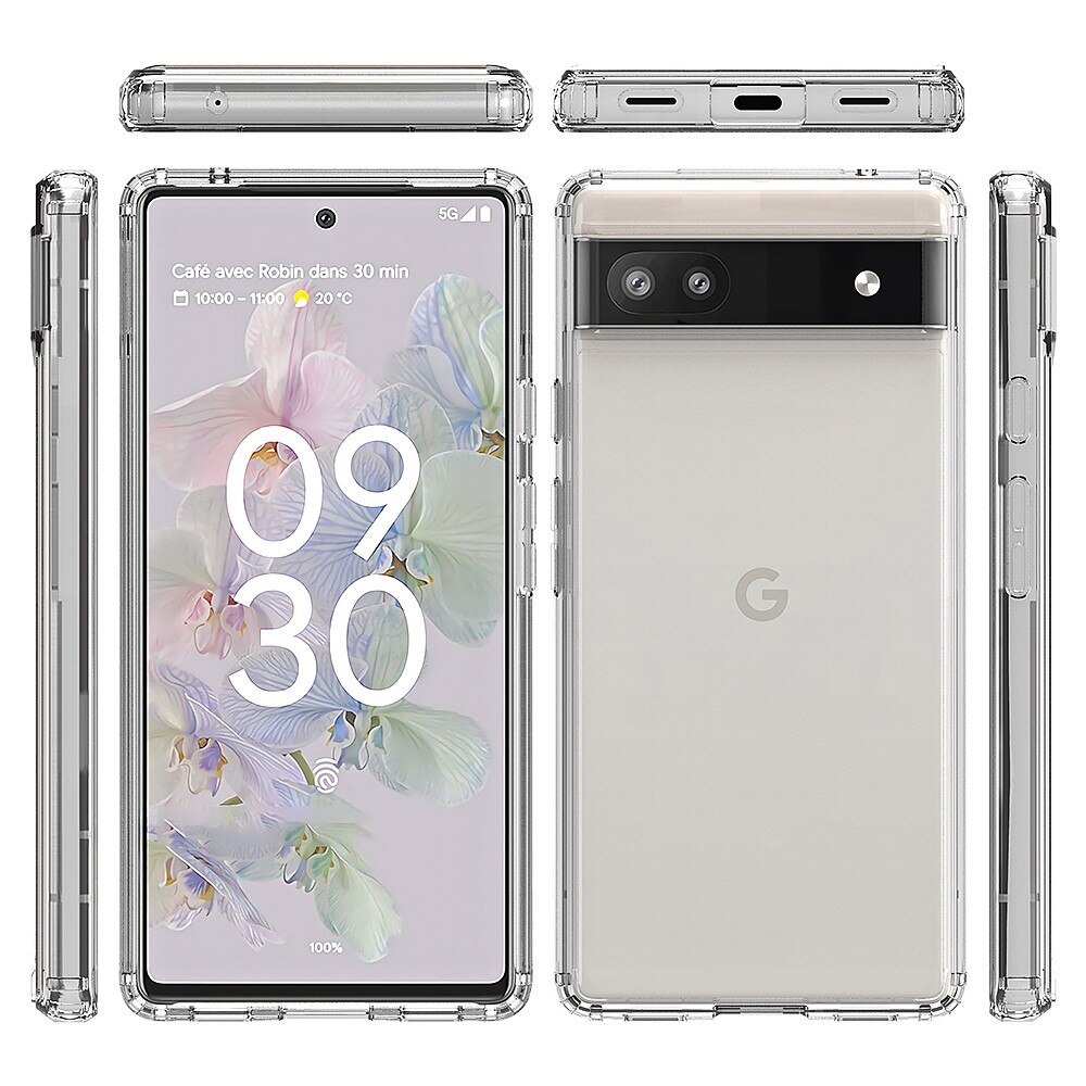 Google Pixel 6a hybride Handyhülle Crystal Hybrid, durchsichtig