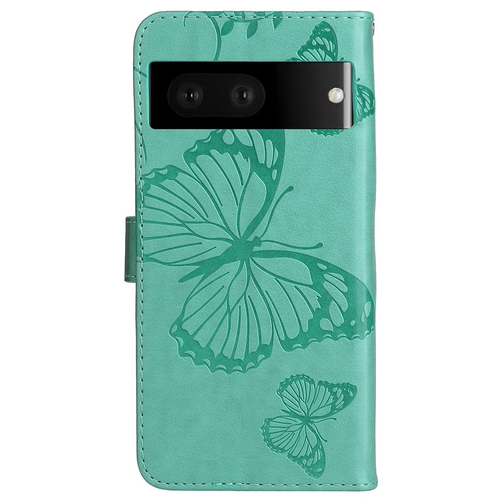 Google Pixel 7 Handyhülle mit Schmetterlingsmuster, Grün