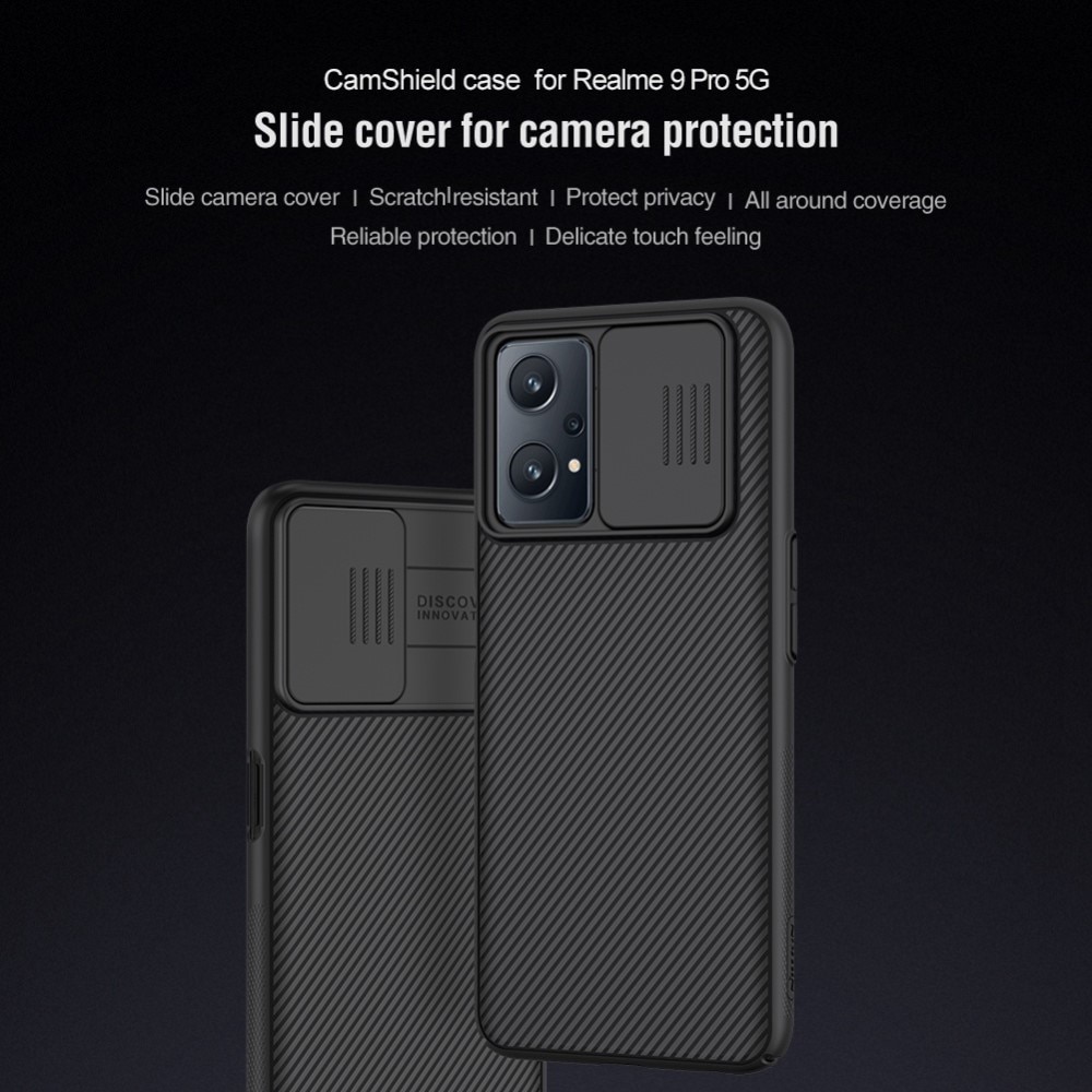 CamShield Hülle Realme 9 Pro/OnePlus Nord CE 2 Lite 5G Schwarz