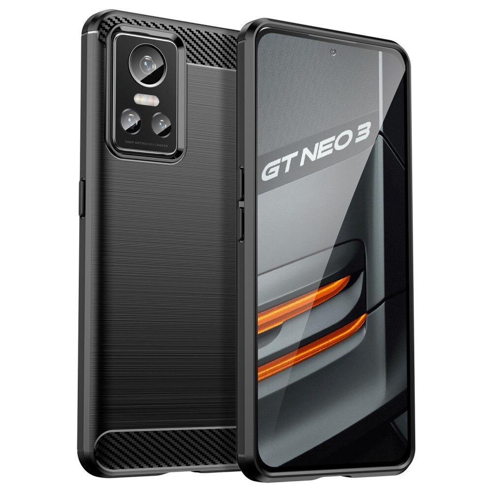 Realme GT Neo 3 Hülle TPU Brushed Schwarz