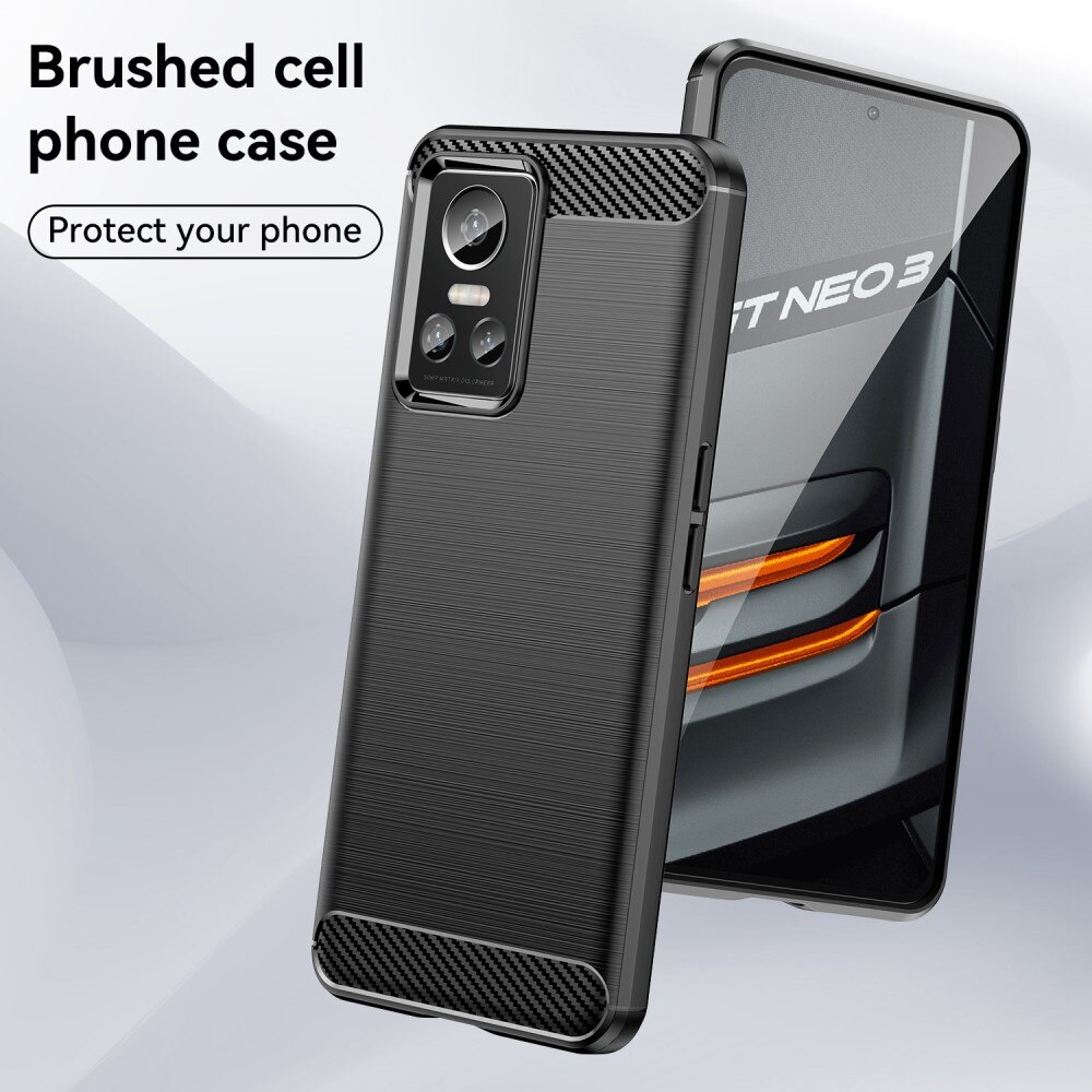 Realme GT Neo 3 Hülle TPU Brushed Schwarz