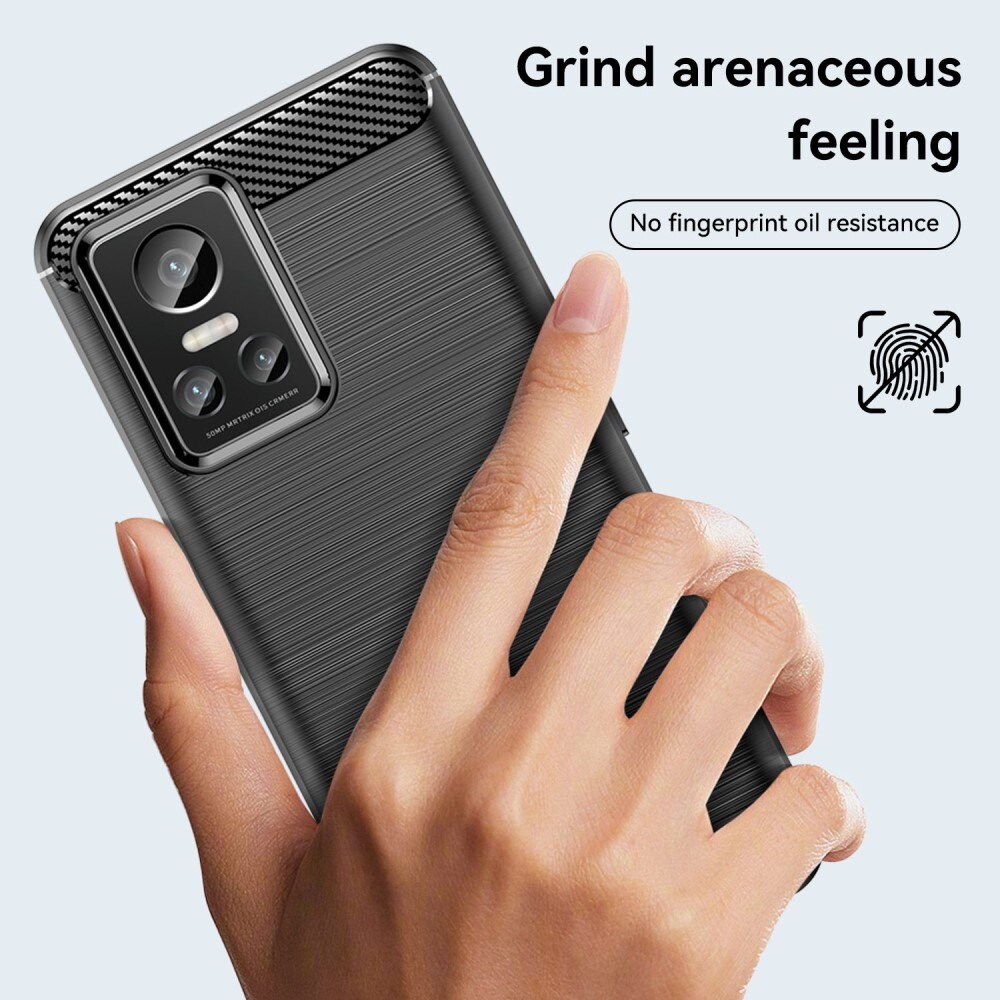 Realme GT Neo 3 Hülle TPU Brushed Schwarz