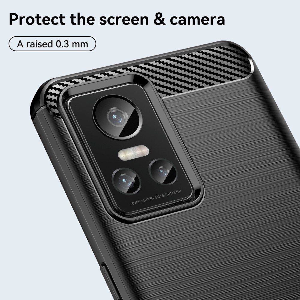 Realme GT Neo 3 Hülle TPU Brushed Schwarz
