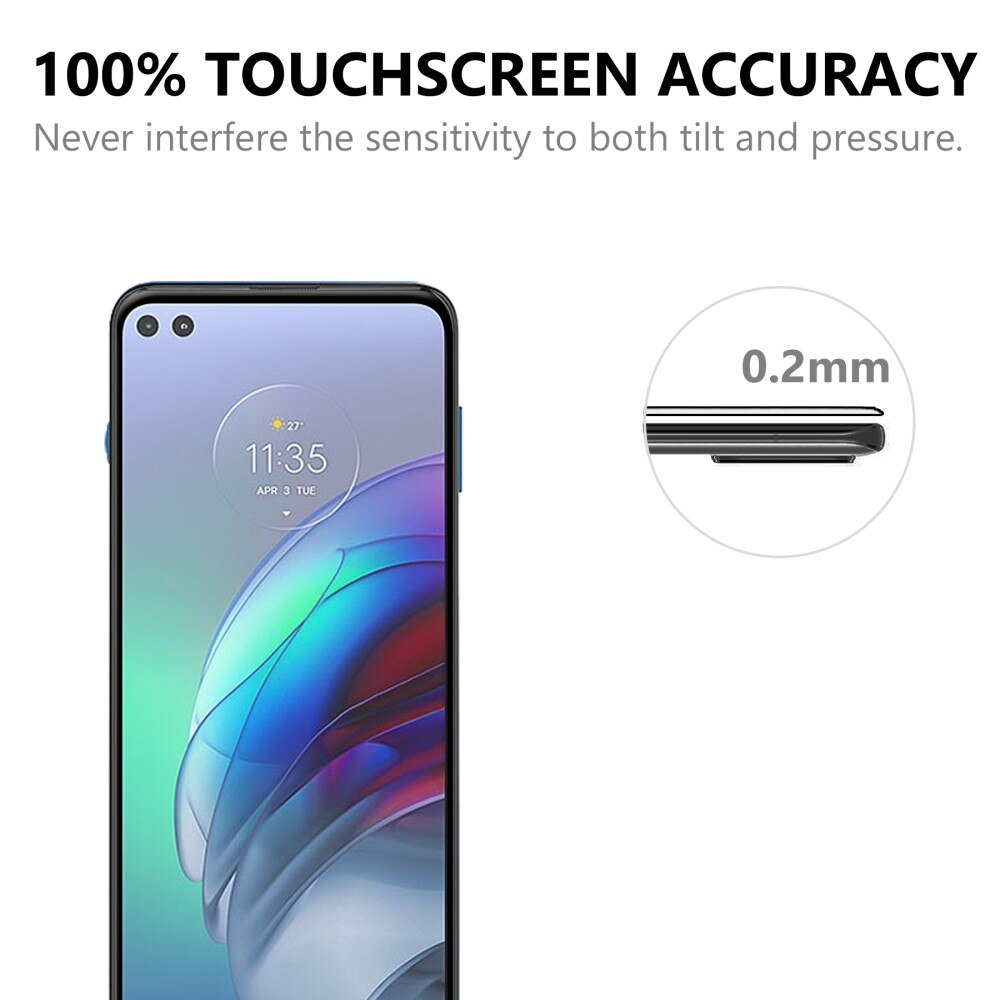 Motorola Moto G100 Vollabdeckendes Panzerglas Schwarz