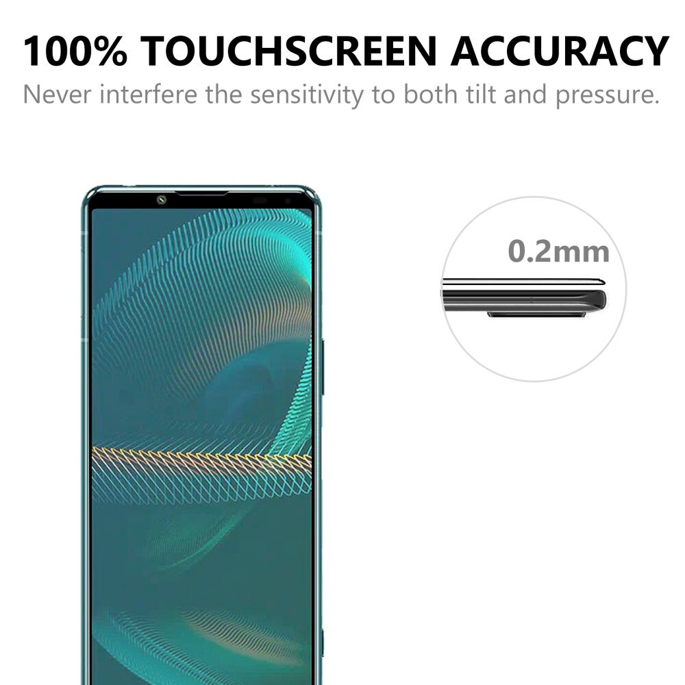 Sony Xperia 5 III Vollabdeckendes Panzerglas Schwarz