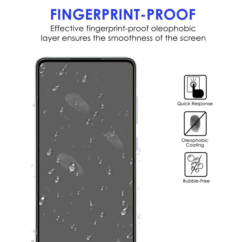 Samsung Galaxy A53 Vollabdeckendes Panzerglas Schwarz