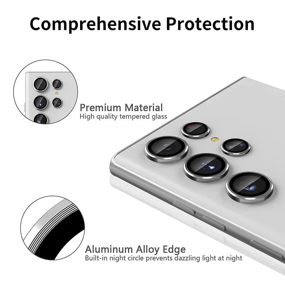 Panzerglas für Kamera Aluminium Samsung Galaxy S22 Ultra rot