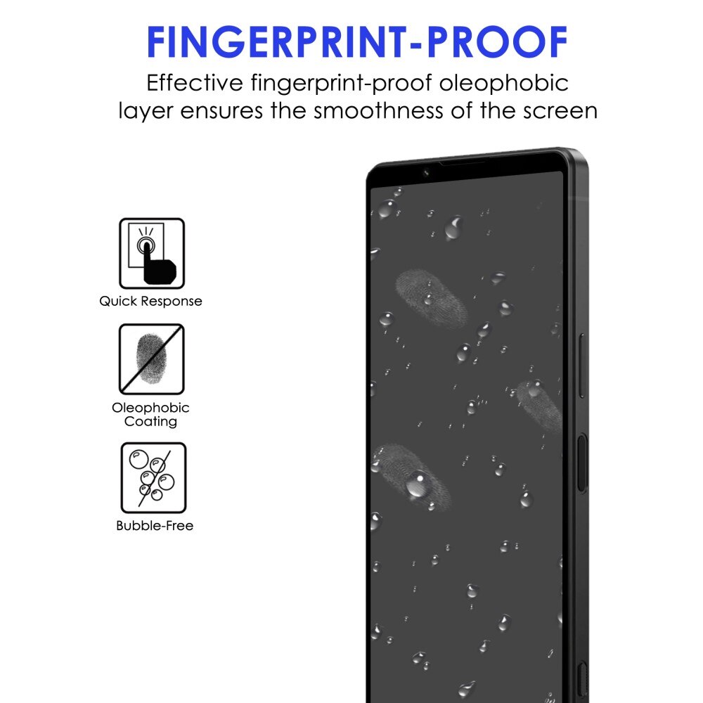 Sony Xperia 1 IV Vollabdeckendes Panzerglas Schwarz