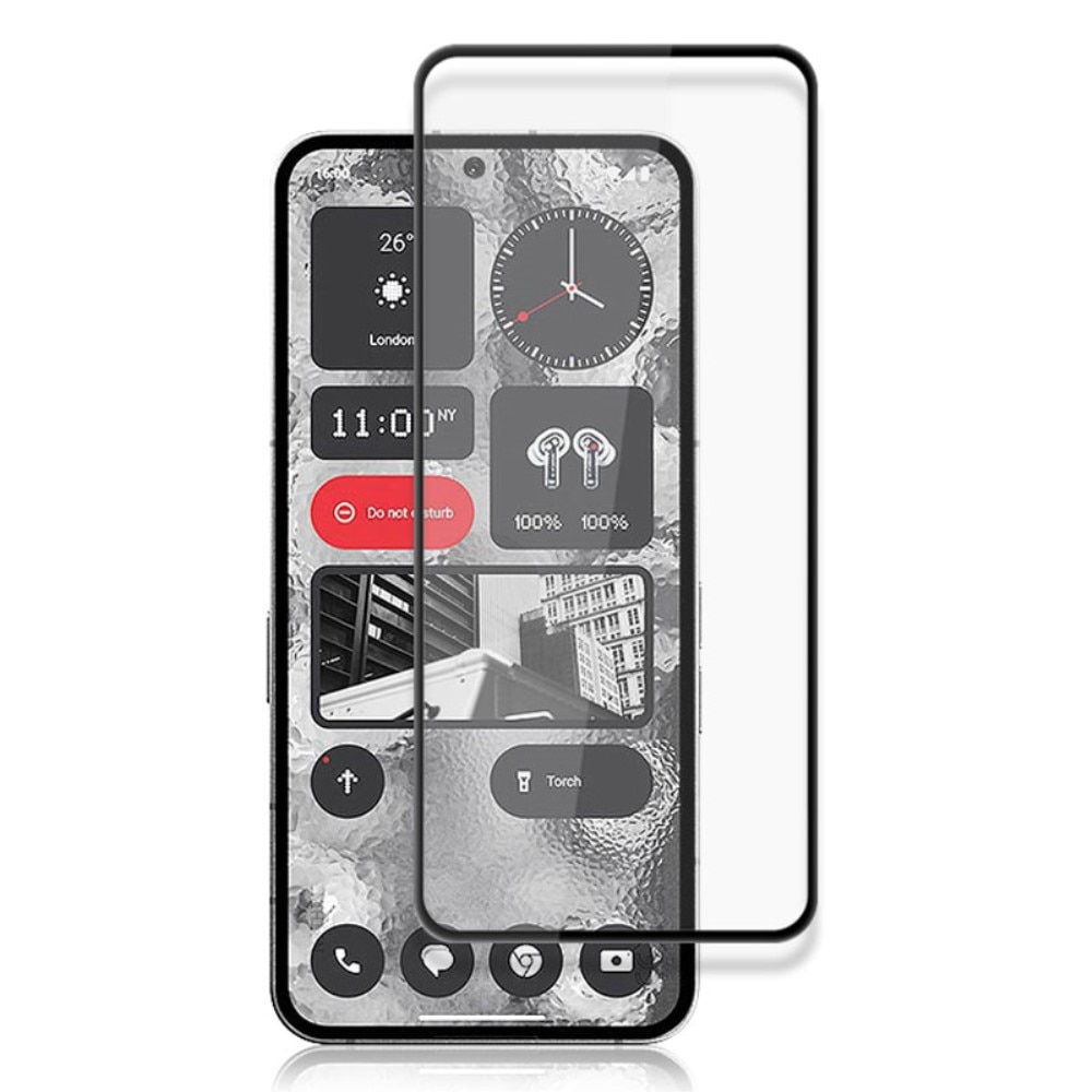 Vollabdeckendes Panzerglas Nothing Phone 2, schwarz