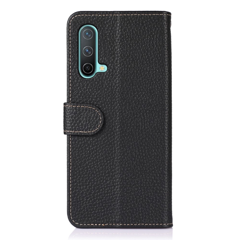 Real Leather Wallet OnePlus Nord CE 5G Black