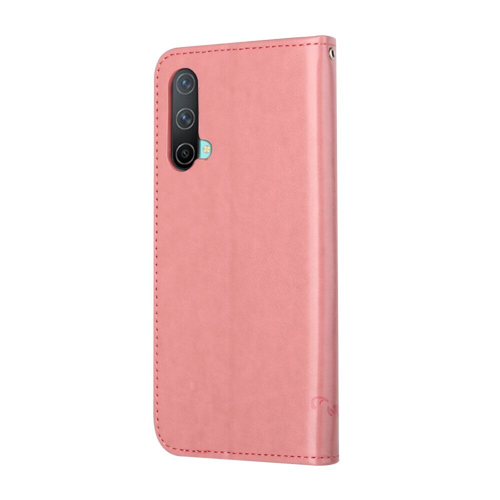  OnePlus Nord CE 5G Handyhülle mit Schmetterlingsmuster, Rosa