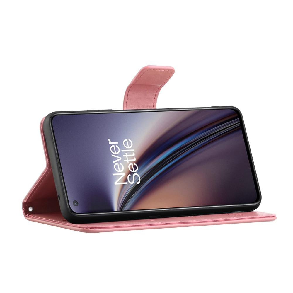OnePlus Nord CE 5G Handyhülle mit Schmetterlingsmuster, rosa