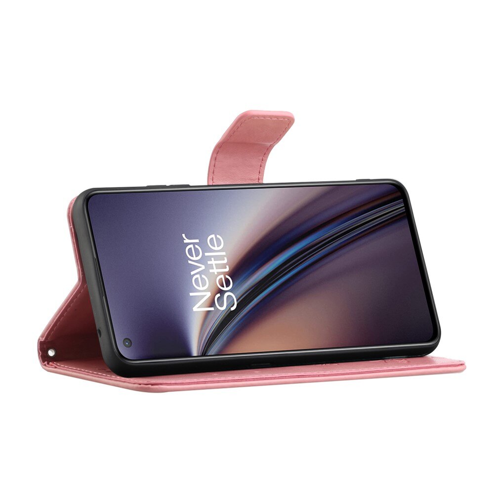  OnePlus Nord CE 5G Handyhülle mit Schmetterlingsmuster, Rosa