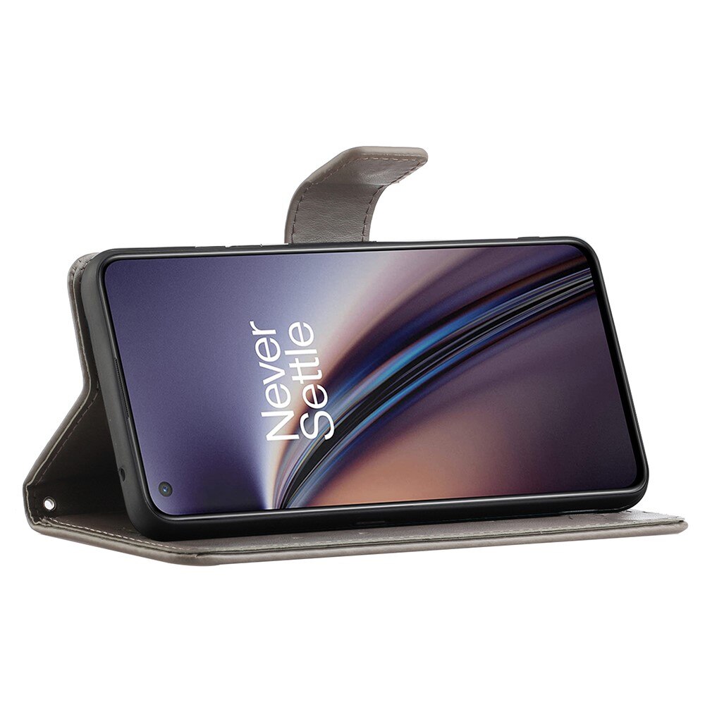  OnePlus Nord 2 5G Handyhülle mit Schmetterlingsmuster, Grau
