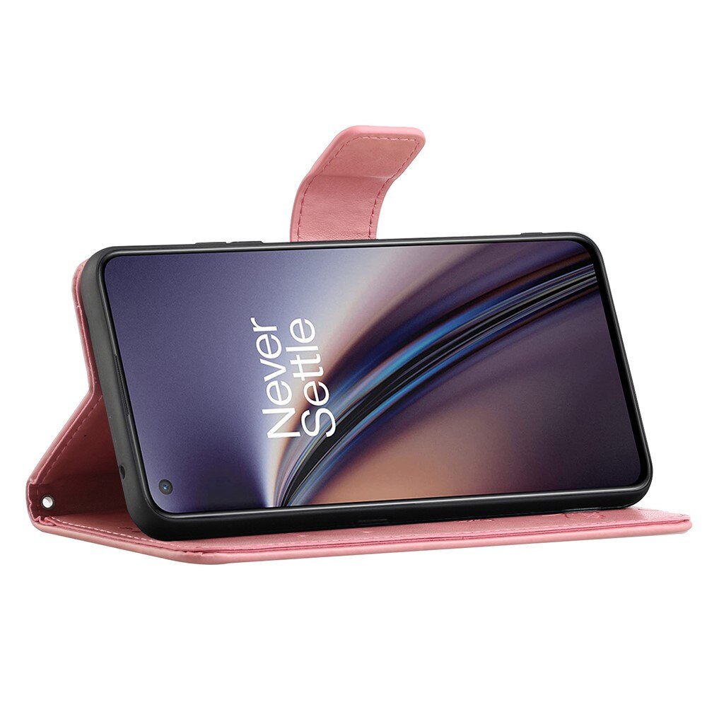  OnePlus Nord 2 5G Handyhülle mit Schmetterlingsmuster, Rosa