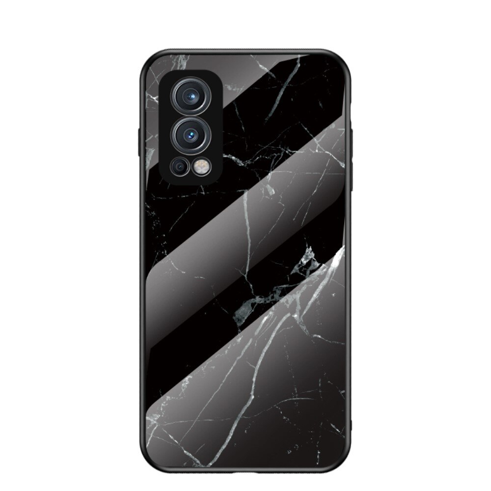 OnePlus Nord 2 5G Hülle aus gehärtetem Glas Black Marble