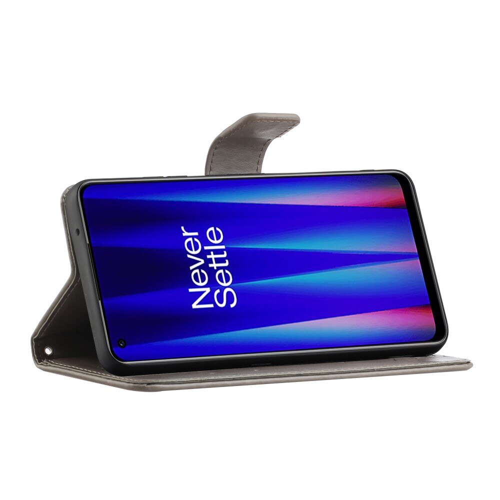  OnePlus Nord CE 5G Handyhülle mit Schmetterlingsmuster, Grau