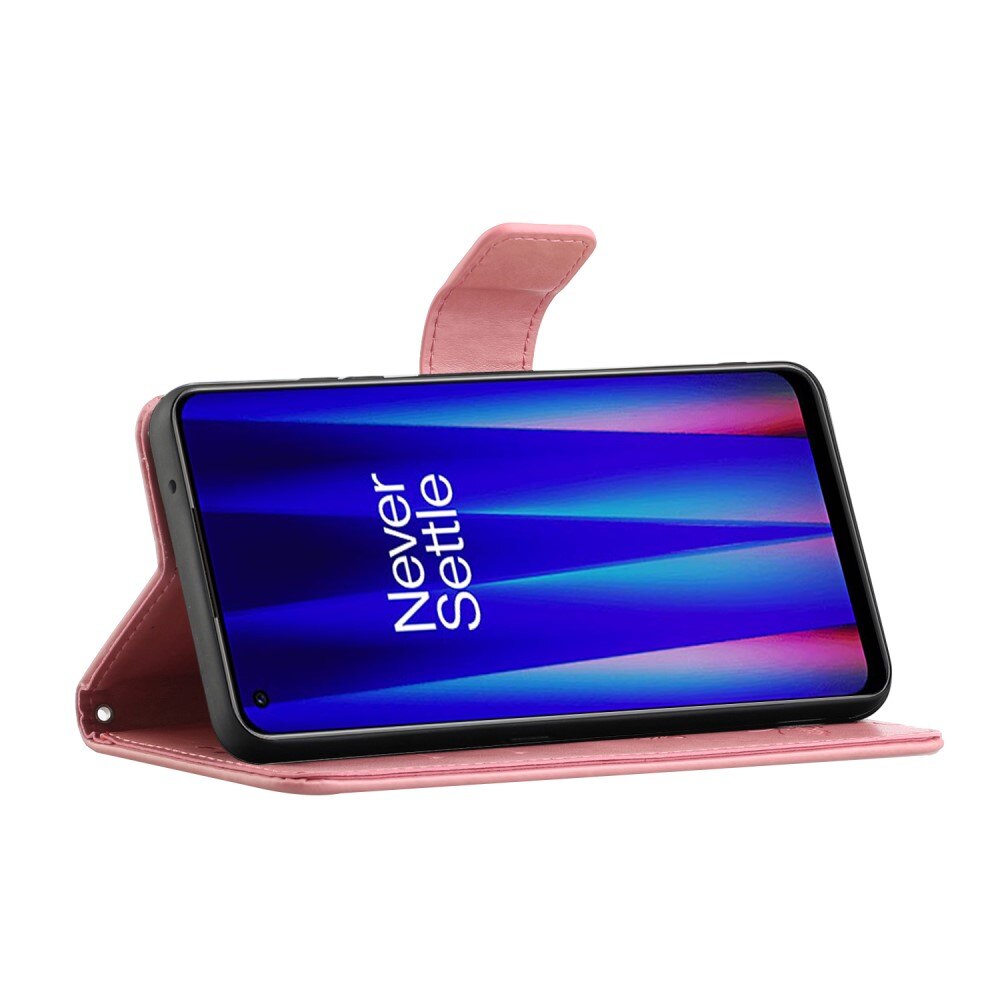 OnePlus Nord CE 5G Handyhülle mit Schmetterlingsmuster, rosa