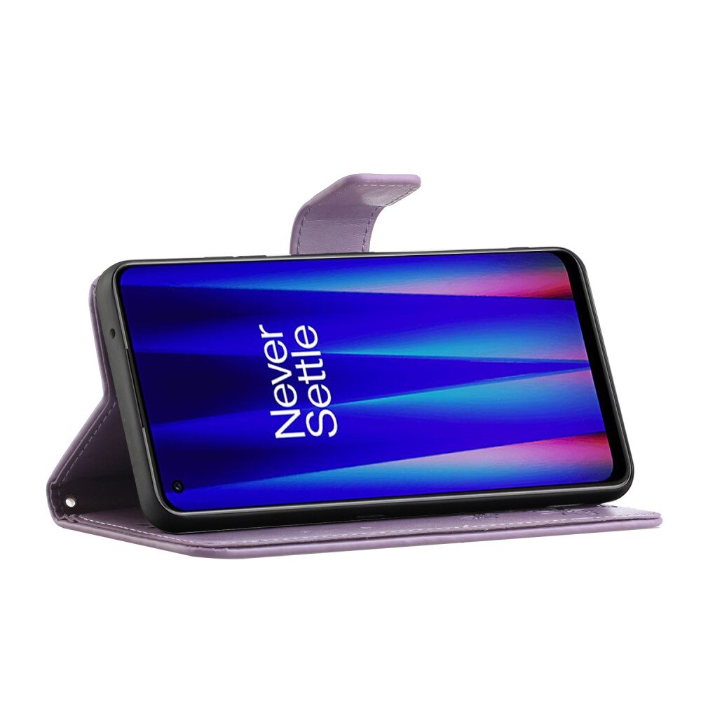  OnePlus Nord CE 5G Handyhülle mit Schmetterlingsmuster, Lila