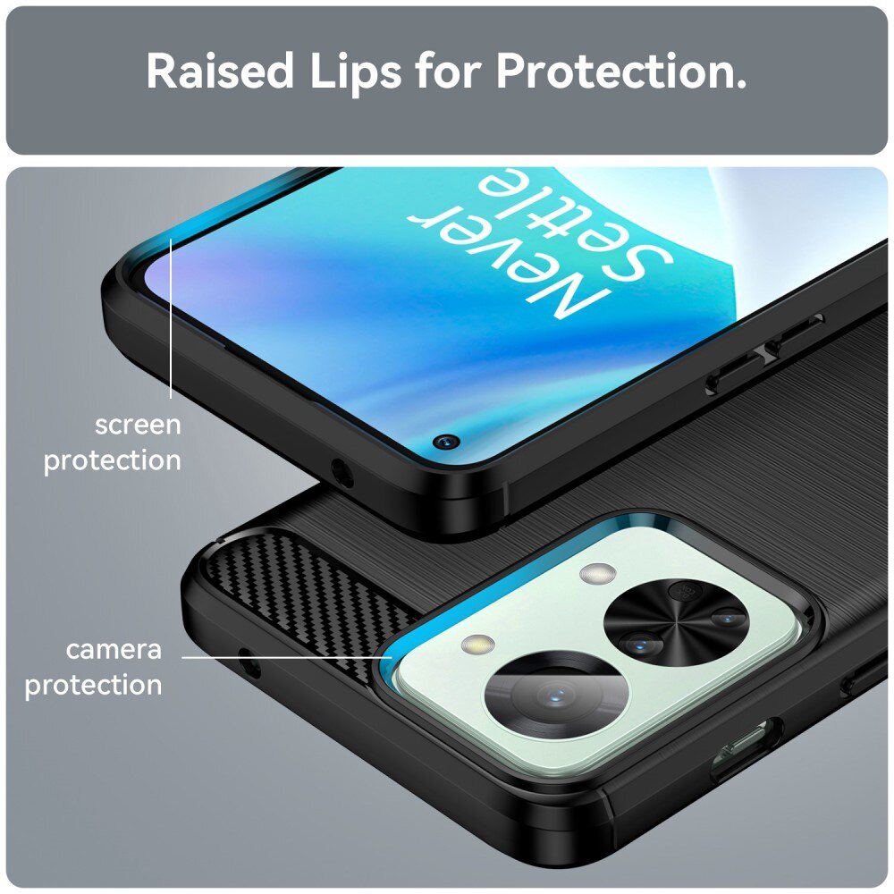 Oneplus Nord 2T 5G Hülle TPU Brushed Schwarz