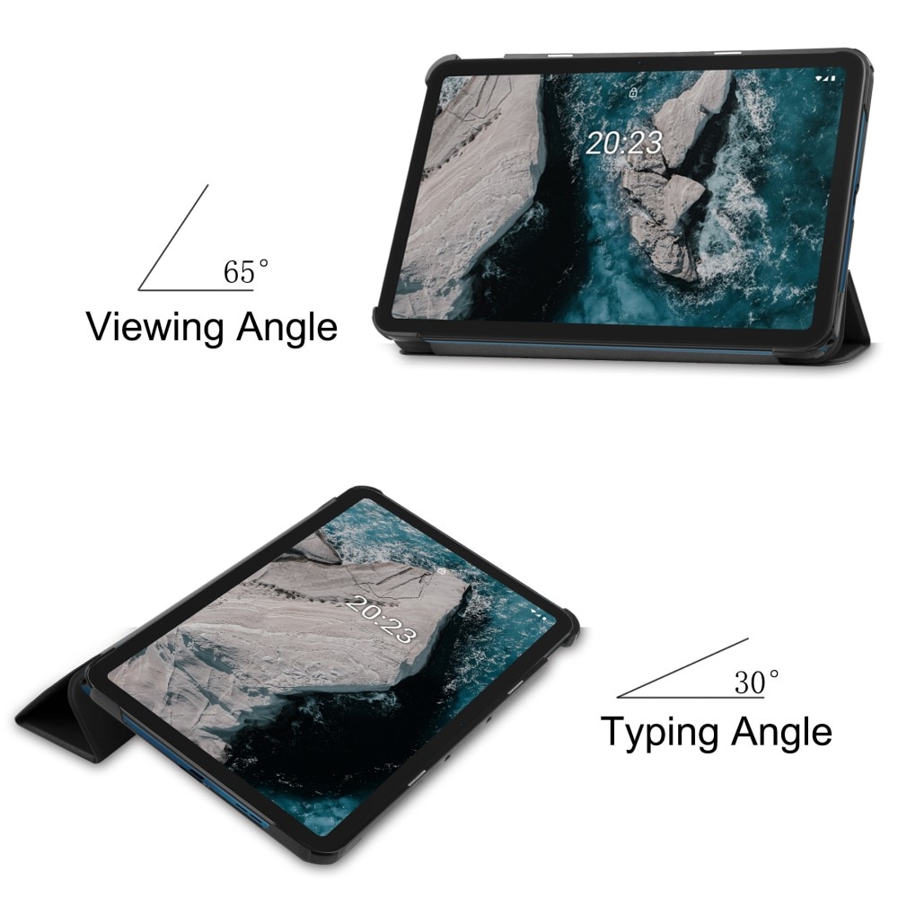  Nokia T20 Tri-Fold Case Schutzhülle Schwarz