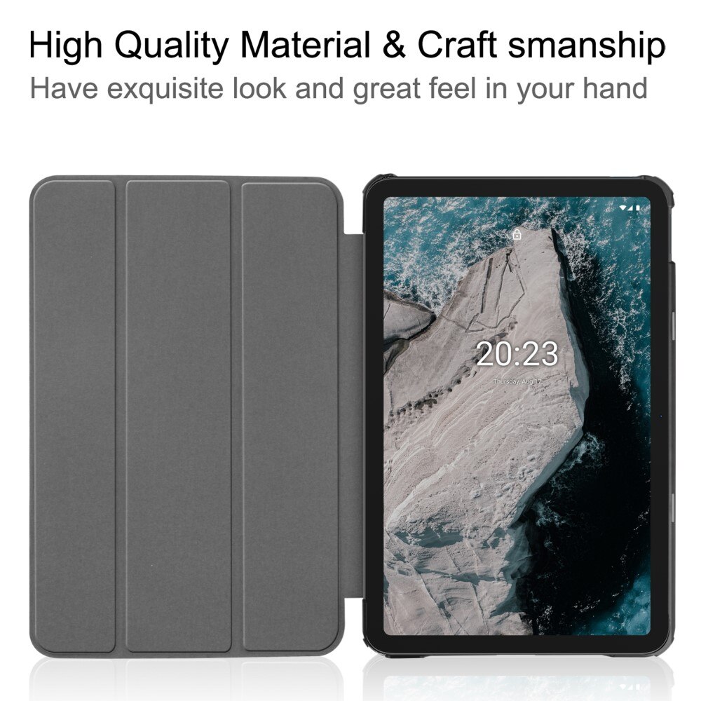  Nokia T20 Tri-Fold Case Schutzhülle Schwarz
