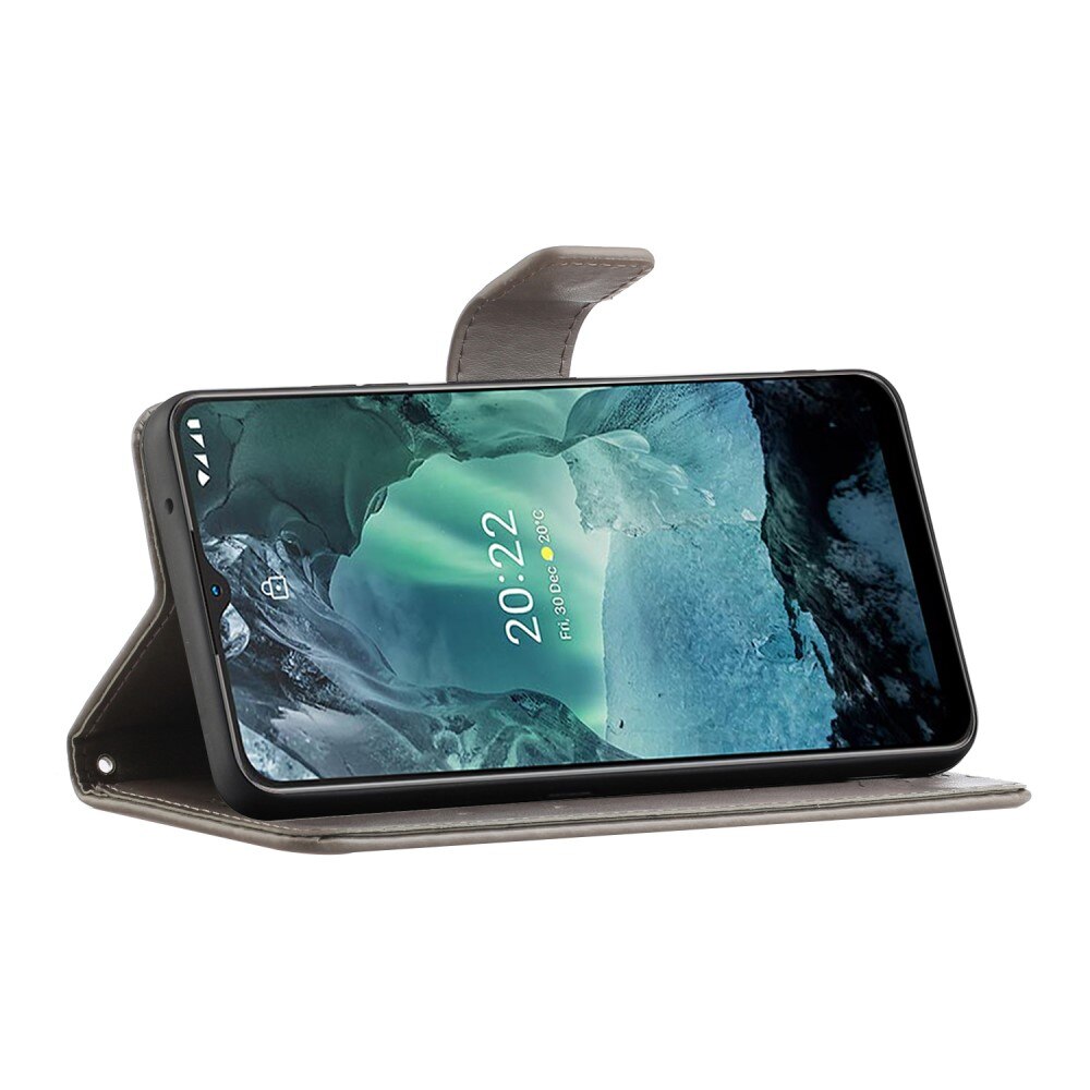  Nokia G11/Nokia G21 Handyhülle mit Schmetterlingsmuster, Grau