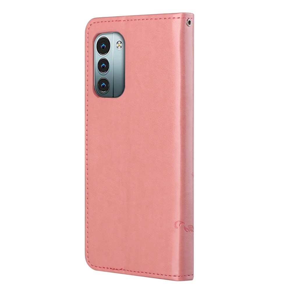 Nokia G11/G21 Handyhülle mit Schmetterlingsmuster, rosa