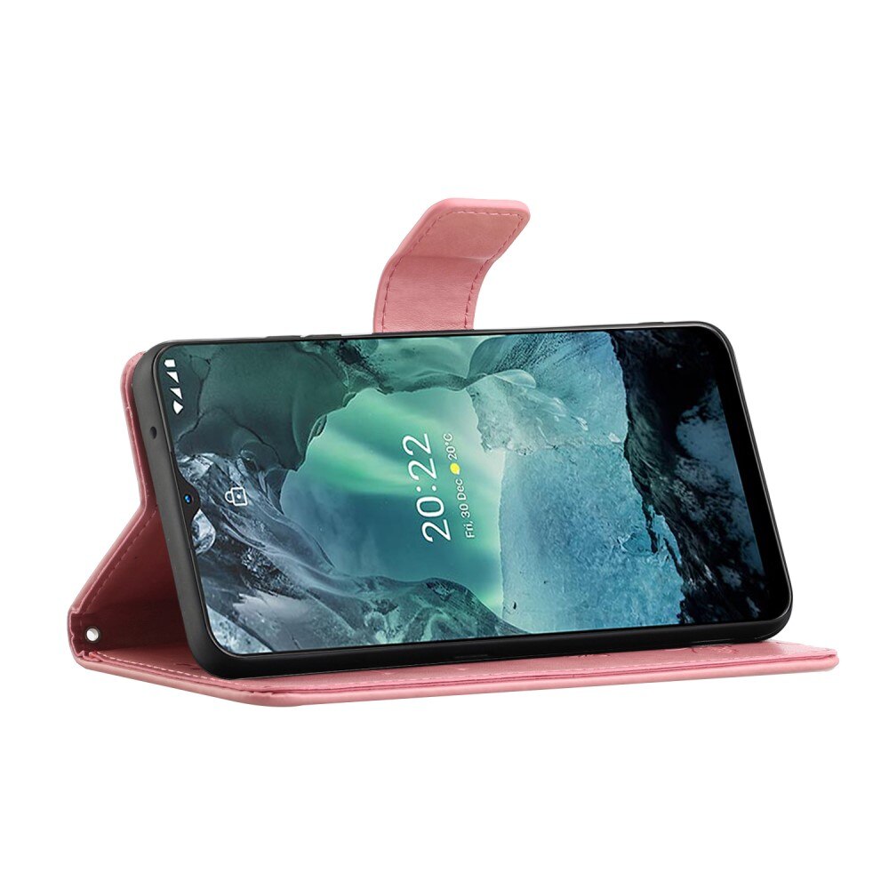  Nokia G11/Nokia G21 Handyhülle mit Schmetterlingsmuster, Rosa