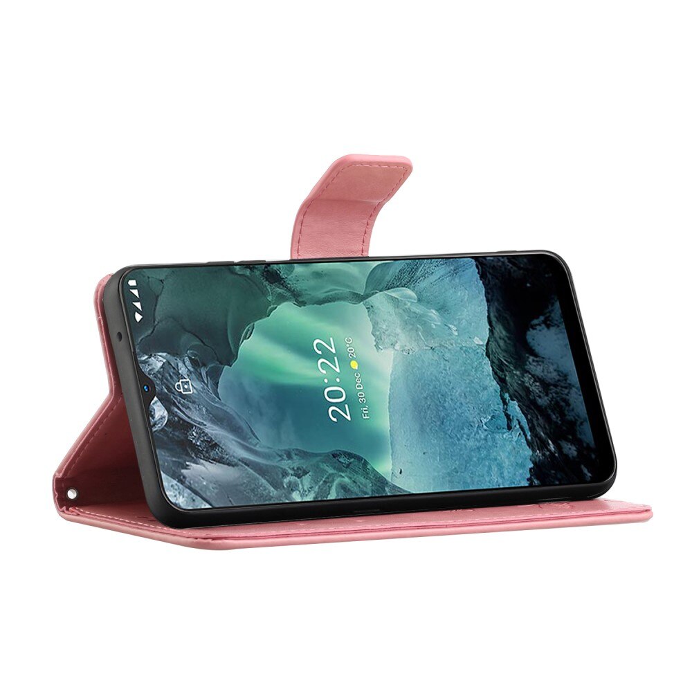 Nokia G11/G21 Handyhülle mit Schmetterlingsmuster, rosa