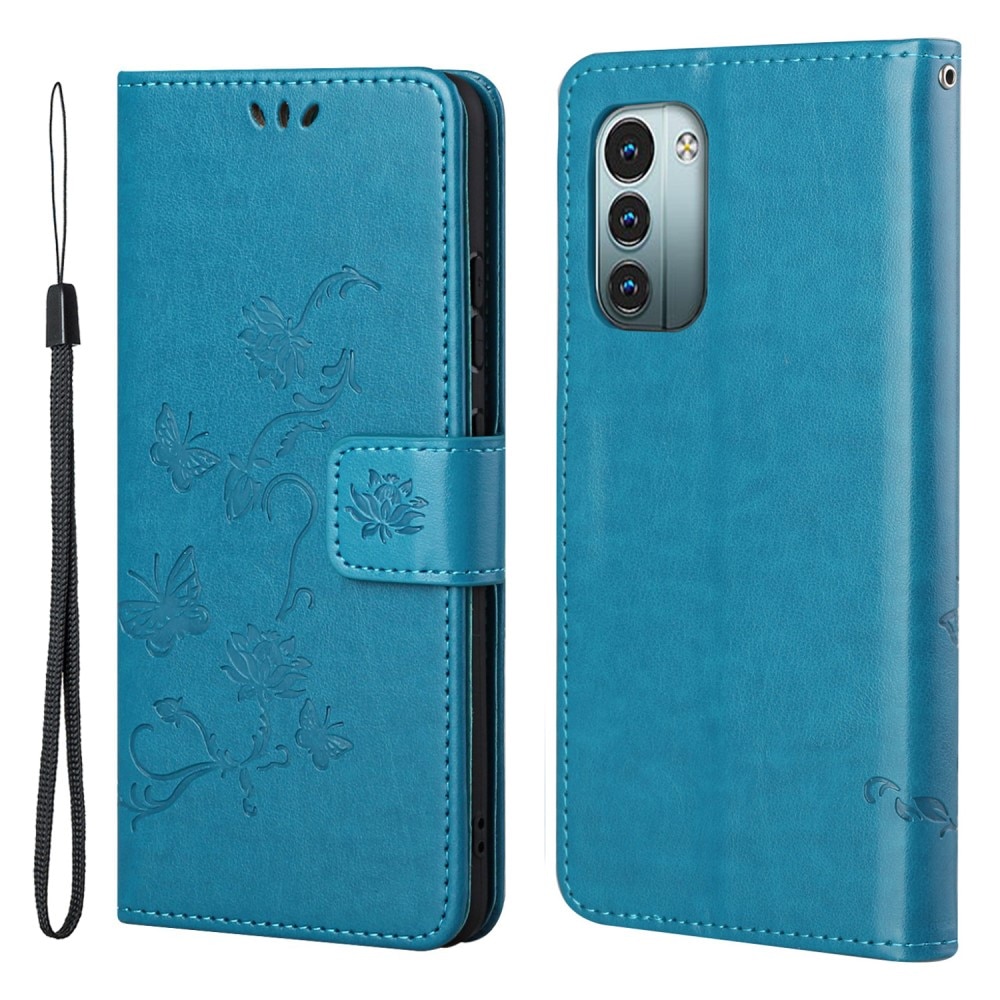 Nokia G11/G21 Handyhülle mit Schmetterlingsmuster, blau