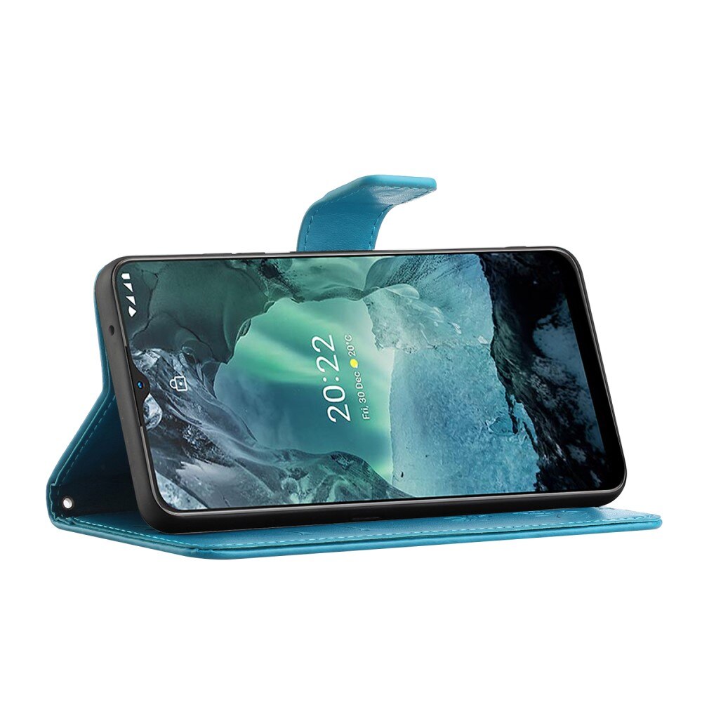 Nokia G11/G21 Handyhülle mit Schmetterlingsmuster, blau