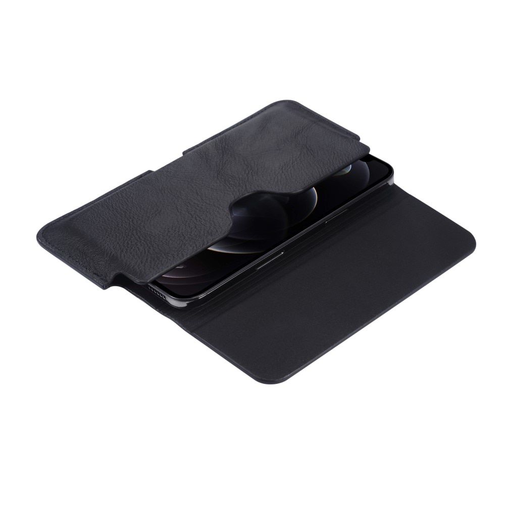Gürteltasche aus Leder für Handy XL, schwarz