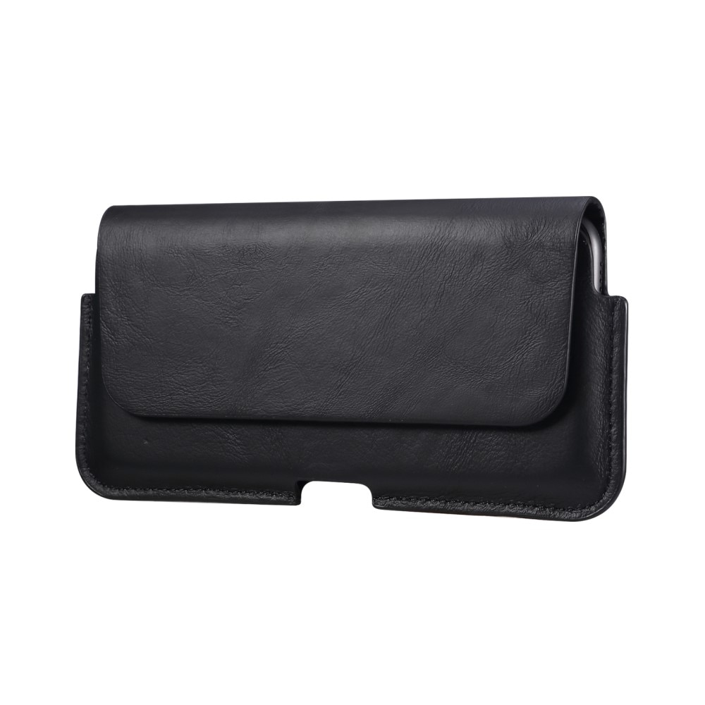 Gürteltasche aus Leder iPhone 15 Pro Schwarz