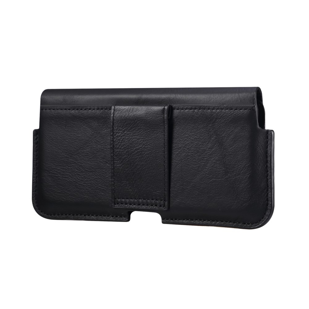 Gürteltasche aus Leder iPhone 15 Pro Schwarz