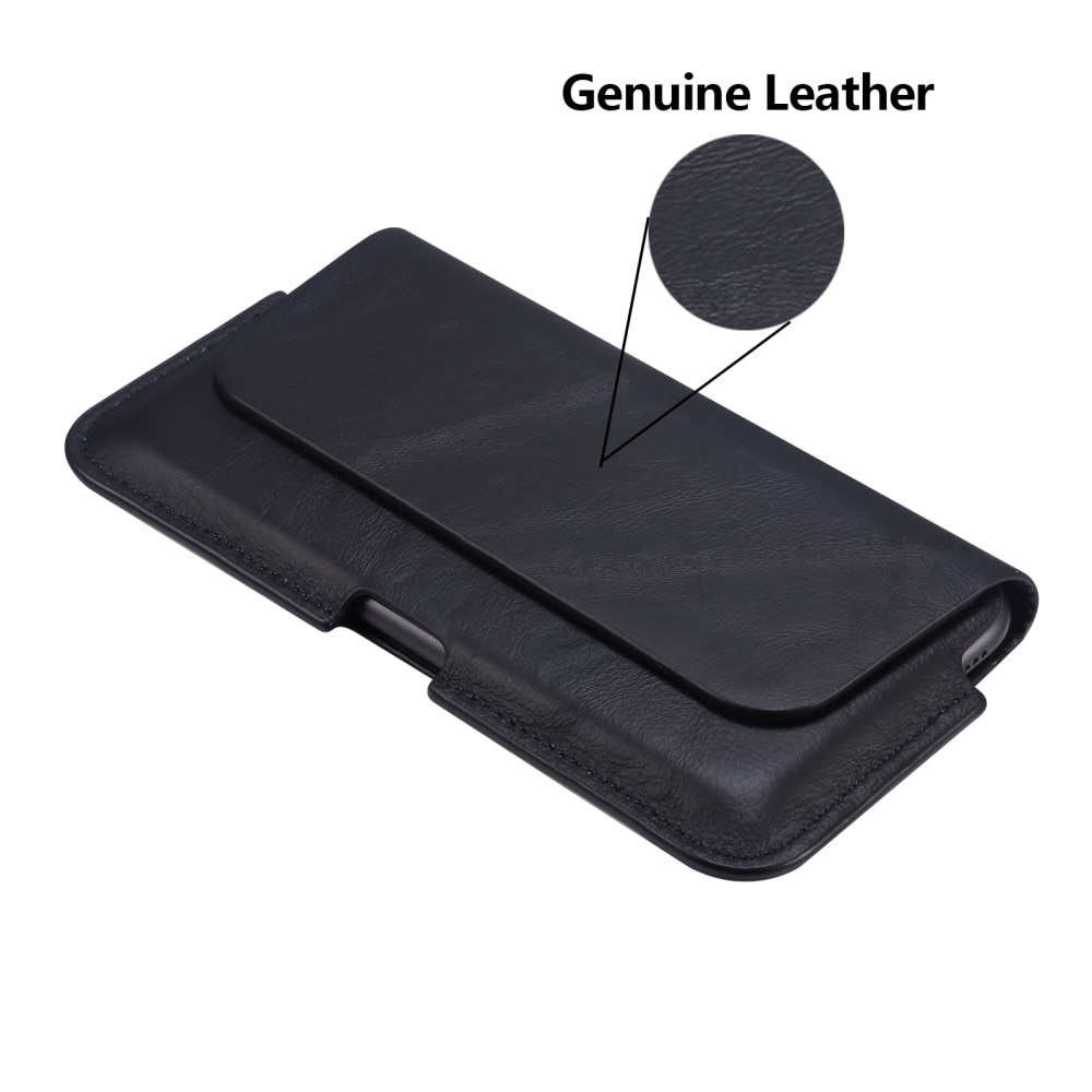 Gürteltasche aus Leder iPhone X/XS Schwarz