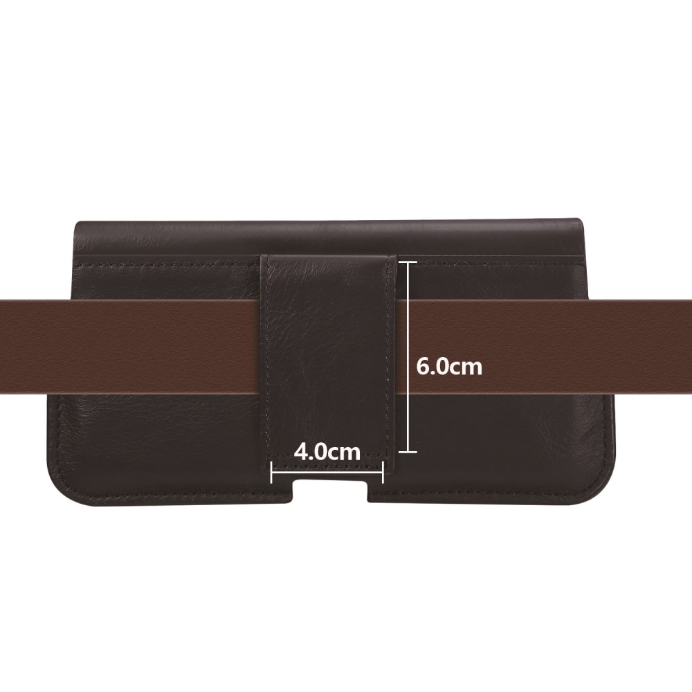 Gürteltasche aus Leder für Handy XL, schwarz