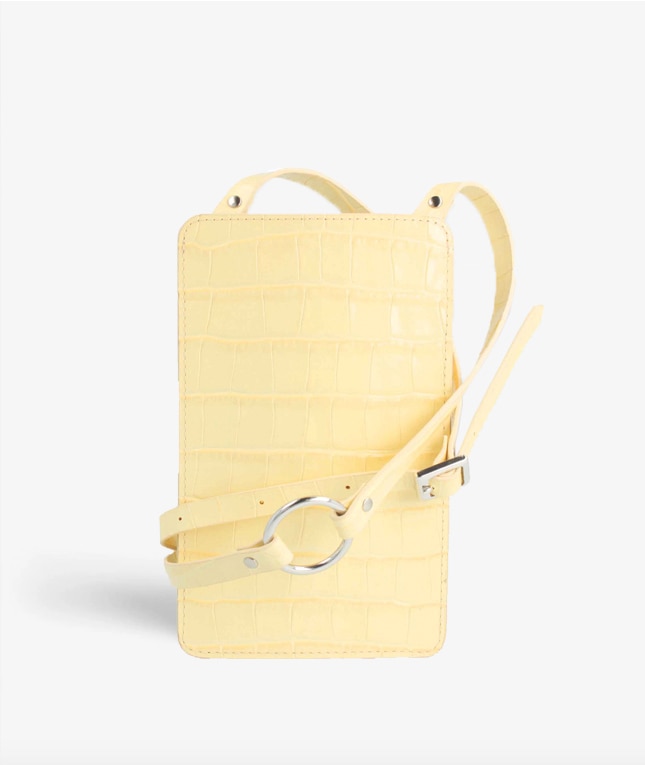 Smart Crossbody Tasche Croco Yellow