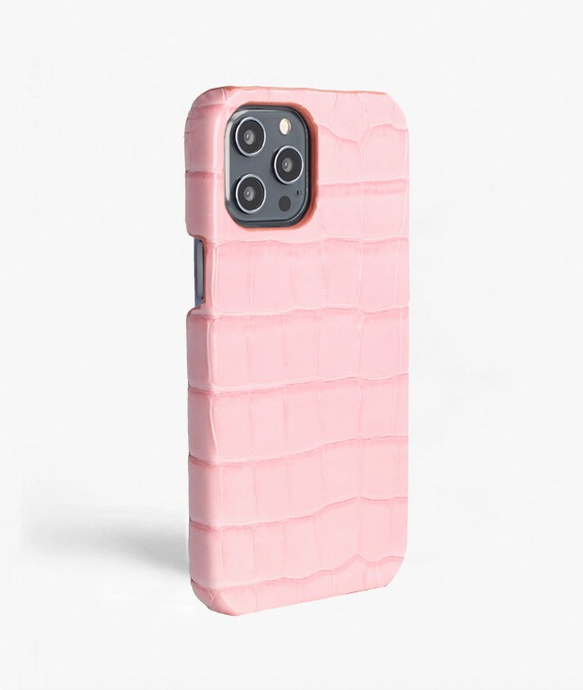 iPhone 12 Pro Max Hülle Croco Rosa