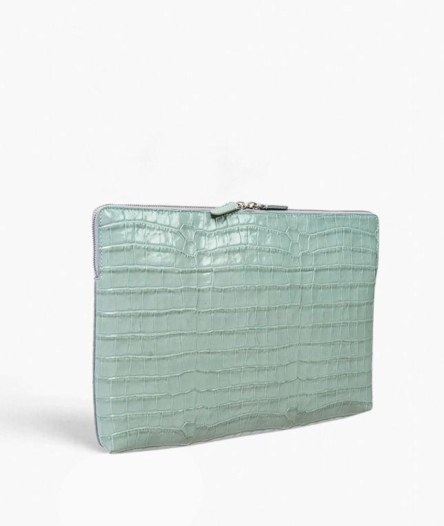 Laptoptasche 15" Croco Pastell Teal