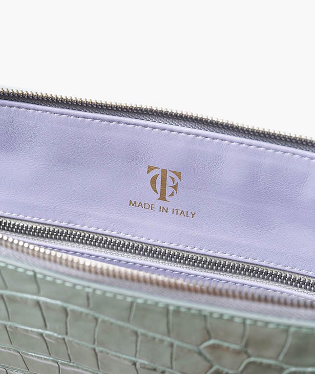 Laptoptasche 15" Croco Pastell Teal