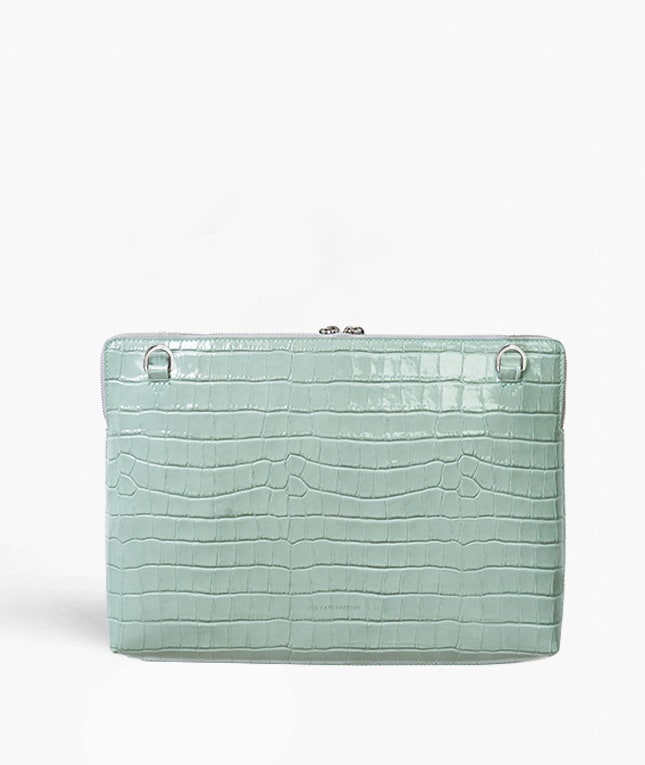 Laptoptasche 15" Croco Pastell Teal