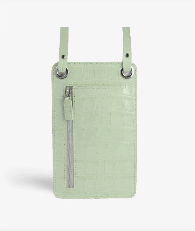 Smart Crossbody Tasche Croco Teal