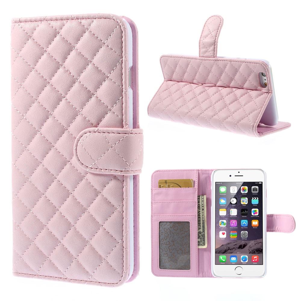 iPhone 6 Plus/6S Plus Portemonnaie-Hülle Quilted Rosa